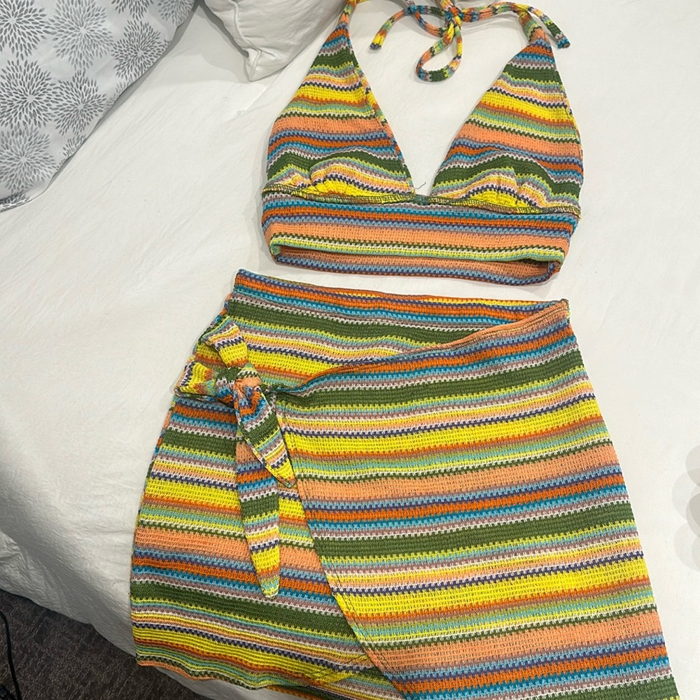 bralette and skirt